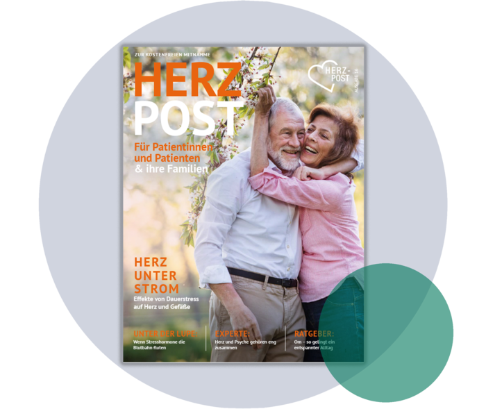 Diese Herzpost zeigt, wie Stress und Herz zusammenhängen. Cover der Herzpost 16